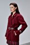 Lina Bordo Regular Fit Premium Belted Cashmere Jacket - 4