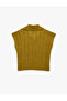 Half Zipper Turn-Down Collar Hair Knit Sweater - 4