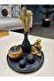 Decorative Tray Set Anthracite Gold - 4