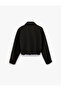 Viscose Blended Classic Collar Zippered Oversized Jacket - 4