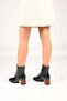 Laceless Zippered Jurdan Sole Genuine Leather Thick Heeled Boots 337-1003 Women's Boots - 5