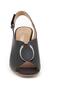 2108518Y Women's Genuine Leather Summer Heeled Shoes - 3