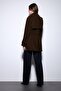 Brown Suede Look Women's Trench Coat - 5