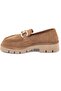 25390510K Women's Genuine Suede Leather Thick Sole Loafer Shoes - 5