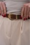 Oval Buckle Women's Belt Dress Belt Coat Belt Trouser Belt - 4
