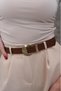 Oval Buckle Women's Belt Dress Belt Coat Belt Trouser Belt