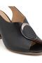 2108518Y Women's Genuine Leather Summer Heeled Shoes - 5