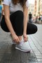Women's Ice Pink Lace-Up Casual Comfortable Sole Comfortable Soft Walking Daily Sneaker Sports Shoes - 4