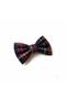 Boy's Navy Blue Burgundy Plaid Bow Tie – Classic Special Occasion & Holiday Accessory