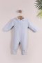 Blue Girls Boys Knitwear Jumpsuit with Collar |   0-3, 3-6, 6-9 Months Baby Romper - 4