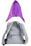 Unisex-Adult Hooded Backpack Grey Purple - 4