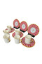 Sudedi Pink Line 6-Person Coffee Cup Set - 90 ml - 4