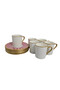 Sudedi Pink Line 6-Person Coffee Cup Set - 90 ml - 6