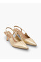 Women Cone Heel Slingback Shoes - 2