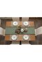 Runner Checkered Green Ruffled Vintage Duck Linen 40X130Cm - 5
