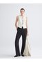 New Season V-Neck Striped Linen Blend Women's Classic Vest - S5Qb38Z8 - 5