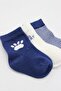 3-Piece Combed Cotton Socks 10110 Indigo - 4