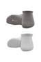 2-Piece Sneakers Non-Slip Colors Combed Cotton Socks 20104 Gray White - 2
