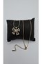 Stainless Steel Gold Color Big Ribbon Model White Zircon Stone Necklace - 8