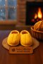 Hand Knitted Yellow Baby Booties |   Soft Acrylic Yarn |   (12-18 Months) Heel Height: 12 Cm. - 3