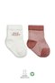 2-Piece Big Heart Combed Cotton Socks 10117 Powder - 2