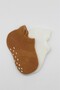 2-Piece Sneakers Non-Slip Colors Combed Cotton Socks 20104 Ecru Mustard - 4