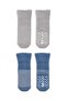 2-Piece Circle Non-Slip Towel Socks 10503 Indigo Gray - 3