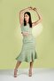 Linen Fitted Skirt and Crop Waist Top Co-Ord Set - 3