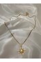 Women's Gold Color Opal Stone Polar Star Steel Necklace - 3