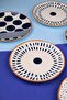 Tabak Evi Porcelain Spotty Mixed Cake Plate Set 19.50cm 6-Person 6 Pieces - 6