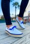 Yg311 Espadril Men's Casual Lace-Up Straw Sole Knitwear Classic Shoes Tht - White/Blue - 3