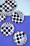Tabak Evi Porcelain Spotty Pie Plate 19.50cm Sp2 6 Person 6 Pieces - 4