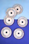 Tabak Evi Porcelain Spotty Cake Plate 19.50cm Sp3 6 Person 6 Pieces - 2