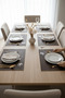 6-Person 12-Piece Rectangular Brown Leather American Service Supla Placemats - 5
