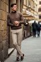 Lier Half-Throat Regular Brown Fit Men's Sweater Plain Knitwear - 5
