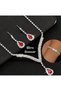 Red Stone Hürrem Sultan Necklace Earrings Bracelet Triple Set Engagement Henna Wedding Special Occasion Jewelry - 4