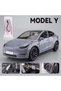 Tesla Model Y 1:24 Scale Diecast Model Car with Sound and Light Gray Jarj Station Model
