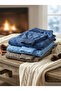 Men's winter cuffed pajama bottoms - navy, blue, and grey patterned (set of 3) - 2