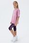 Girl's Crew Neck Embroidered Summer Relaxed Fit Pink Leggings Set Us2500-C-V2 - 2