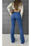 Liana Medium Blue Flared Jeans High Waist Spanish Jeans Shaping / Sculpting (Extra Comfortable) - 6