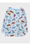 Boys' 100% Cotton Fabric White Color Airplane Helicopter Pattern Long Sleeve Winter Pajamas Set - 5