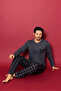 Men's Long Sleeve Pajama Set New Season Gray 6712