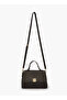 Monogram Print Crossbody Bag with Detachable Shoulder Strap - H 17.5 x W 25 cms - 2
