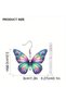 Blue Colorful Gemstone Pattern Butterfly Acrylic Earrings New Women's Earrings Insect Earrings Coupl - 5