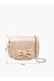 Scallop Hem Crossbody Bag with Chain Strap - H 12 x W 9 cms - 2
