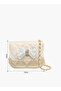 Crossbody Bag with Chain Strap - H 12 x W 10 cms - 2