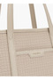 Monogram Print Tote Bag with Double Handles - H 28.5 x W 32 cms - 3