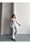 Women's Madonna Collar Blouse and Flared Leggings Two-Piece Set - 3