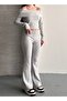 Women's Madonna Collar Blouse and Flared Leggings Two-Piece Set - 6