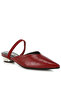 Women Fantasy Heel Croco Mules in Red